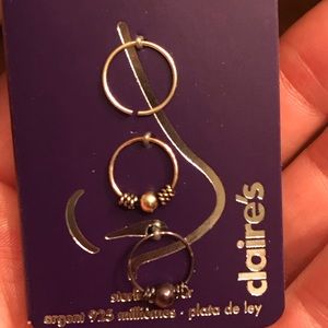 Sterling nose hoops